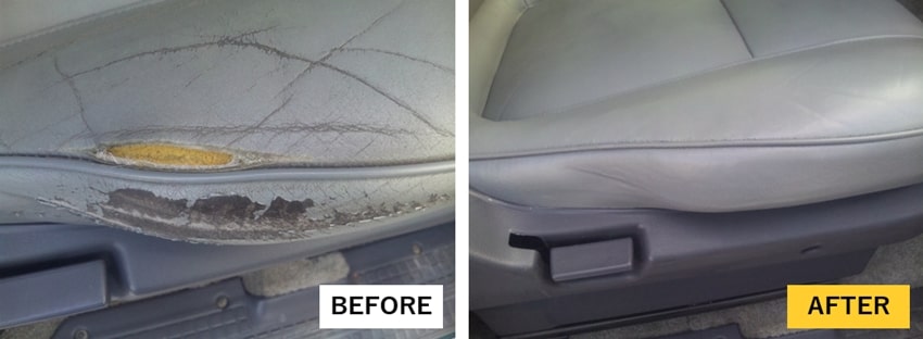 シートサイドサポート破れ　裂けリペア