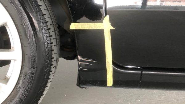 N-ワゴンのフロントフェンダー傷・ヘコミ修理